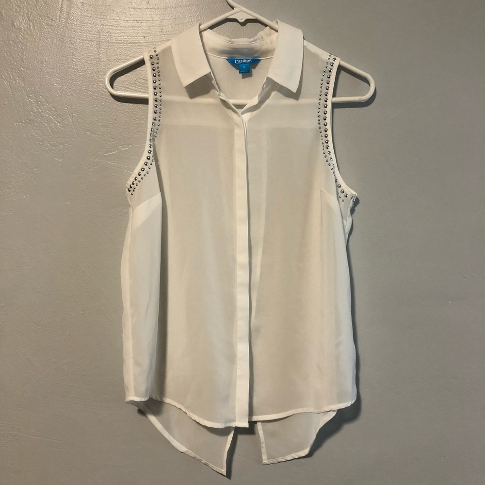 Nanette Lepore White Blouse Elegant Top